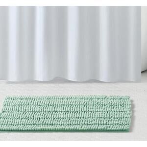 Home Design Blue Throne Noodle Polyester 17" x 24" Bath Rug